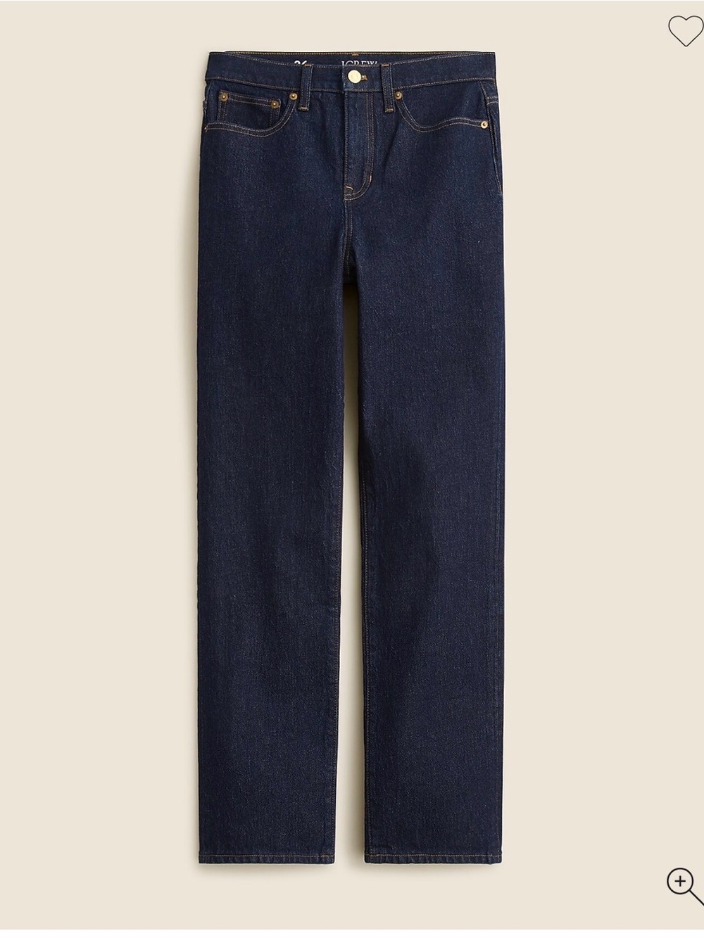 J. Crew Dark Indigo Straight-Leg Jeans